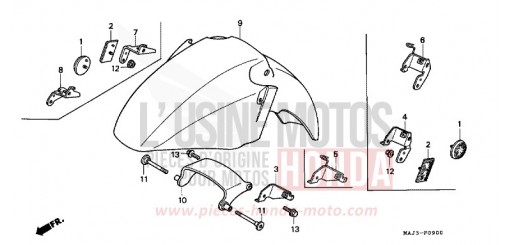 FRONT FENDER (ST1100/ST1100AS) ST1100T de 1996
